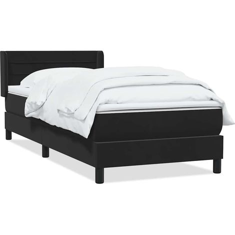 Maison Exclusive - Boxspringbett mit Matratze Schwarz 80x220 cm S