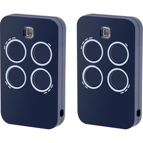 Confezione da 2 telecomandi di ricambio per apriporta da garage a 4 canali, compatibili con Genius Echo TX4 RC 433 MHz (1/4)
