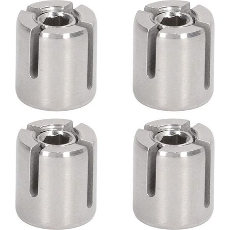 10 pièces, 0,709"/18 mm de long, 0,650"/16,5 mm de large, serre-câbles en acier inoxydable 316 à filetage M10, serre-câbles croisés adaptés aux kits de garde-corps en câble d'un diamètre de 0,079"/2 m (1/5)