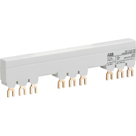 Peigne d'alimentation 100A Max pour 3 MS116/132 avec 2 contacts auxilliaires 1SAM201916R1123 ABB H440067