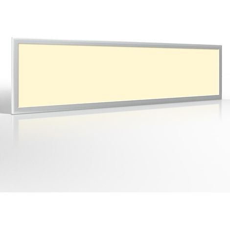 LED Panel 120x30cm 40W Rahmen silber - Lichtfarbe: Warmweiß 3000K (1/5)