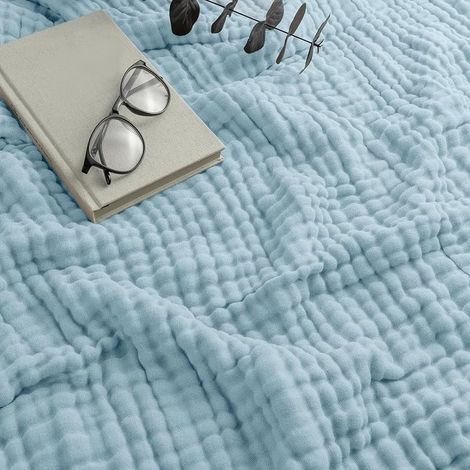 Giltpeak Musselindecke, Sommer-Baumwoll-Musselindecke, superweiche und leichte Musselindecke für Kinder und Erwachsene in drei Größen als Kuscheldecke, Bettdecke (1/5)