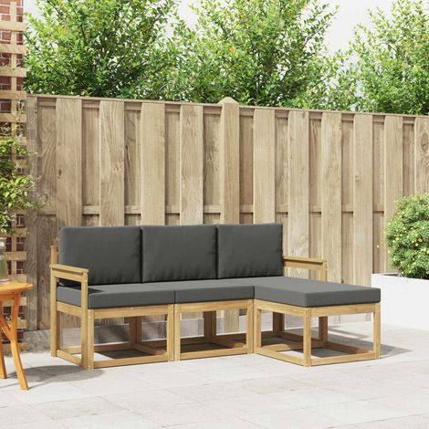 vidaXL Conjunto de sofás de exterior 4 uds. (1/5)