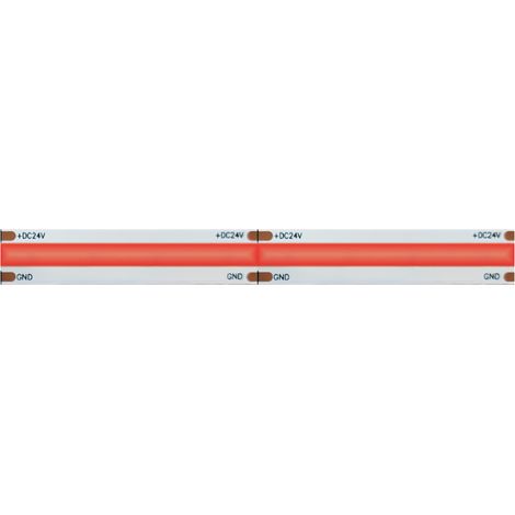 Striscia led COB monocolore da 15W/MT 24V - Bobina da 5m - Rosso (1/4)