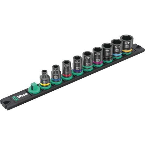 Wera 9608 Nuss-Magnetleiste B Impaktor Imperial 1 Steckschlüsseleinsatz, 9-tlg. (1/5)