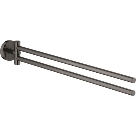 Essentials Porte-serviettes en métal avec 2 bras pivotants, Hard Graphite (40371A01)
