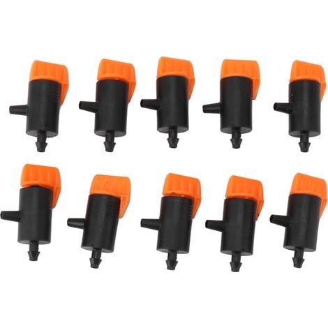Adjustable irrigation drippers 0 to 200L, 10 pieces, drip emitters, micro-spray, water flow, watering system parts (1/5)