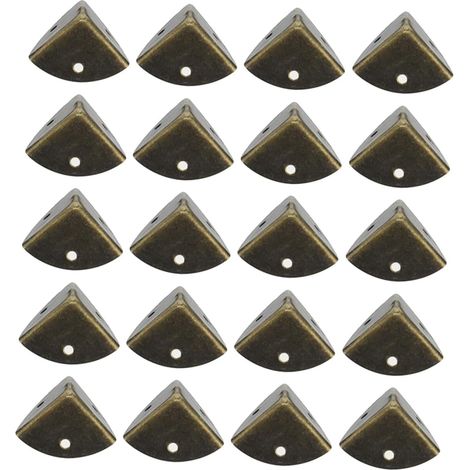 Protège-coins décoratifs, fer, doré, pour boîtes et armoires (1/5)