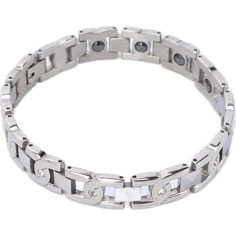 Bracelet magnétique pour homme en acier titane, bracelet de magnétothérapie pour soulager les douleurs arthritiques (1/5)