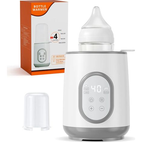 Chauffe‑biberon 8‑en‑1 : chauffe rapide et homogène du lait maternel et infantile, maintien au chaud 24 h, capteur intelligent avec arrêt automatique, sûr et économe en énergie.
