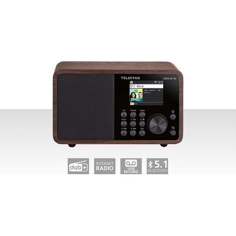 Telestar DIRA M 14i Radio de table Internet Internet, DAB+, FM AUX, Bluetooth, DLNA, USB, WiFi, radio internet fonction (1/5)