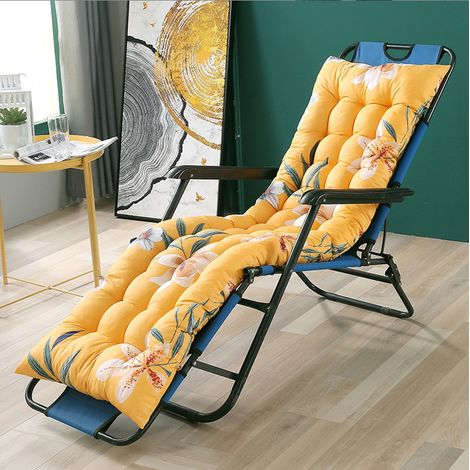 Coussin Chaise Longue - 120 x 48 cm - Rembourrage Mousse Mémoire + Coton Perle - Tissu Cordoué - Extérieur Intérieur - 1 Pièce (1/5)