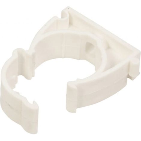 Geschlossener Rohrhalter 28 mm weiß UZ 28 10185 /100 Stück/