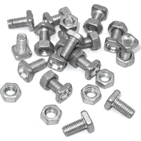 Lot de 50 écrous et boulons en aluminium haute résistance – Pour fixation supports étagères – Installation serre facile