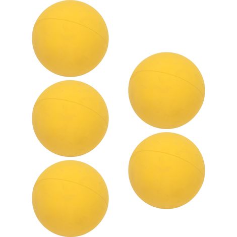 Cinq balles rebondissantes de 6 cm, fabriquées en caoutchouc sûr et écologique, sont des balles de gymnastique portables adaptées aux enfants pour une utilisation à la piscine, à la plage et ailleurs. (1/5)