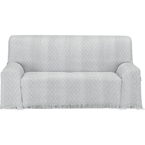Couvre-lit Multifonction, Toucher Extra Doux, 180 x 260 cm, pour canapé ou lit Gris (1/5)