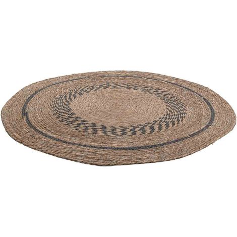 Alfombra de fibra natural marrón D100x1h cm (1/5)