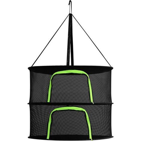 Atyhao Filet de Séchage Suspendu Pliable en Maille pour Herbes avec Fermetures éclair, Sac de Rangement Gratuit et Crochet pour Plante Hydroponique, Sécateur à Main de Jardin, Lames (3) (1/5)