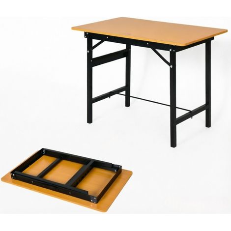 Tavolo da lavoro pieghevole multifunzione 100 x 60 x 75,5 cm nero e giallo (1/5)