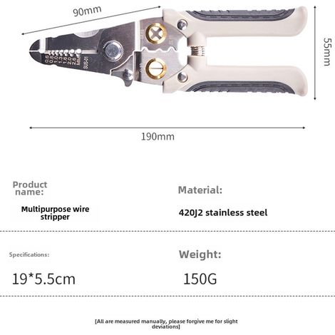 Dénudeur 089C – Polyvalent – Tirage de câble – Acier – Pour électricien exigeant – Durable (1/5)
