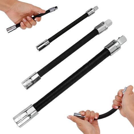3 Rallonge Flexible Douille 1/4" 3/8" 1/2" pour Endroits Exigus (1/5)