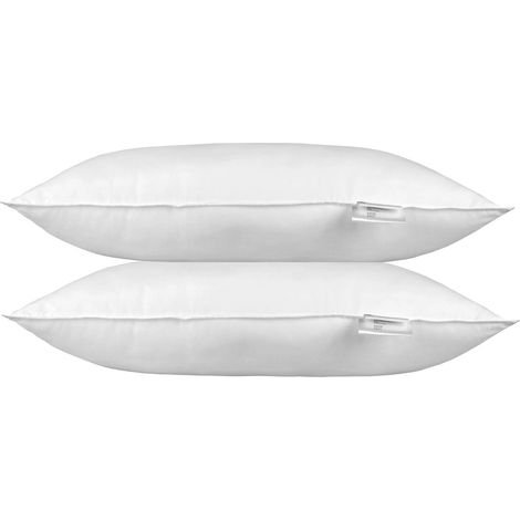 HOMESCAPES Microfibre Euro Continental Pillow Pair - 40cm x 80cm (16"x32")