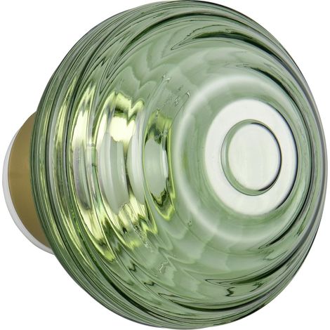 Applique murale LED sur batterie, en métal laiton mat, verre vert, avec LED 1,5 W, 4 touches tactiles (1/5)