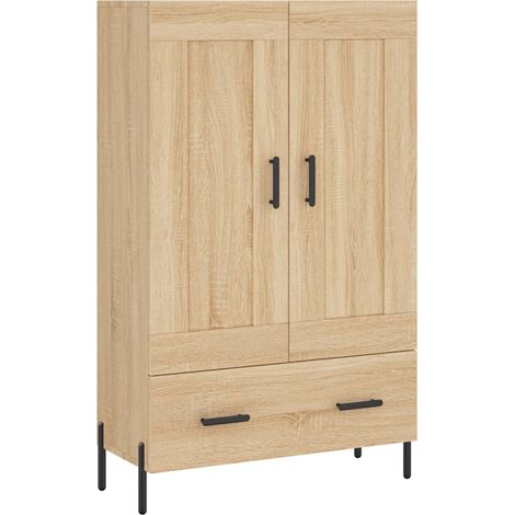 Credenza cassettiera cassettiera mobile contenitore organizer cucina soggiorno soggiorno alto Sonoma 69,5 x 31 x 115 cm derivati del legno marrone 020034097