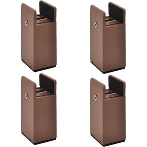 Piedino per mobili - Set di 4 rialzatori regolabili per mobili - Marrone - Altezza 100 mm - Adatto a 10-37 mm (1/5)