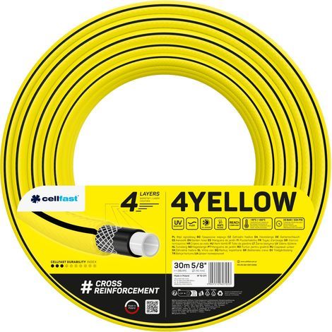 TUYAU D'ARROSAGE 4 JAUNE 5/8'' 30MB - C 10-511