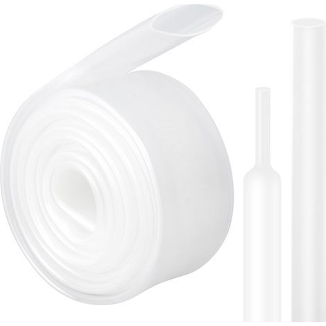 Gaine thermorétractable de 3cm – 1m – Rapport 3:1 étanche – Doublure adhésive – Tube rétractable à double paroi adhésif – Transparent (1/3)
