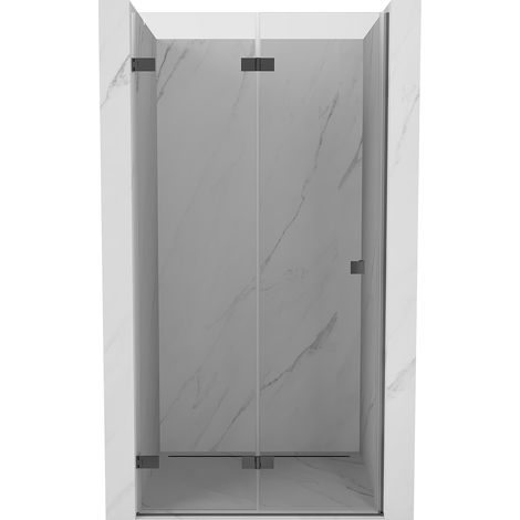 Mexen Lunar-F Falttür Dusche links 85 cm, transparent, Gun Metal - 836-085-000-95-00-L (1/5)