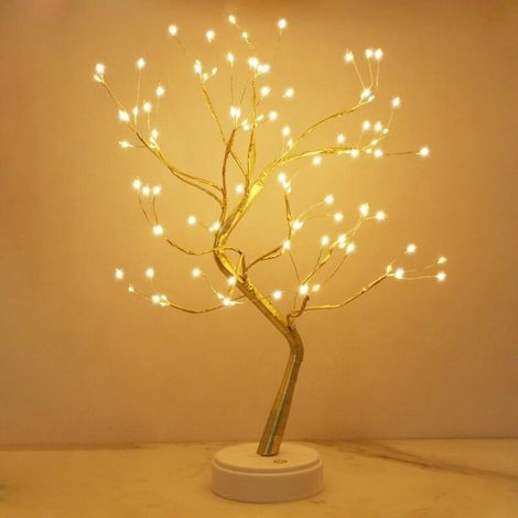 ZOLGINAH Arbre Lumineux LED, 36/108 LED Perles Veilleuses, Branches réglables Bricolage Fil de cuivre Arbre de Conception pour la décoration de fête de Mariage (1/5)