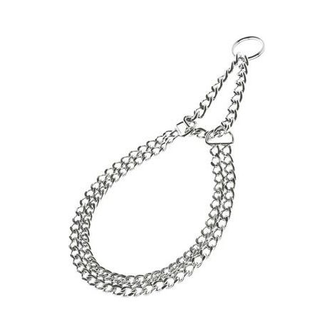 2.5 mm x 65 cm collier: Collier double semi-incliné pour chiens en acier inoxydable