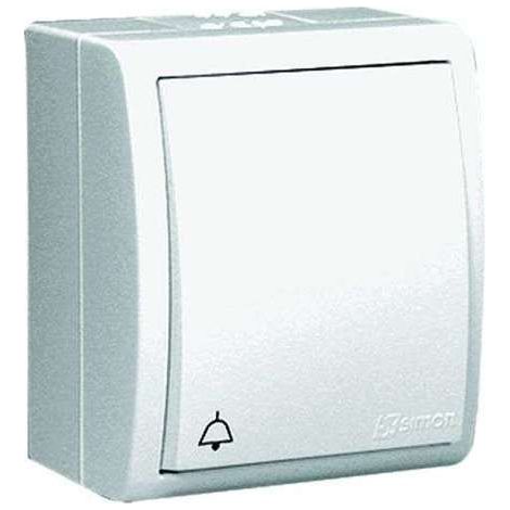 Prise hermétique simple Simon Aquarius avec ou sans IP54, obturateur de rail et couvercle complet, blanche AQGZ1z/11