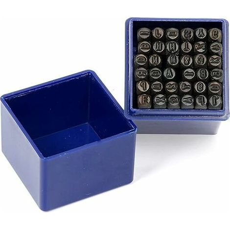 Set di 36 lettere per punzonare lettere dell'alfabeto AZ da 3 mm e numeri da 0 a 9, per punzonare ferro e acciaio (1/5)