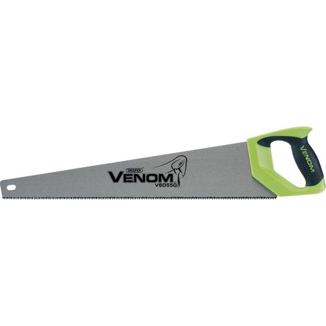 Draper Venom 82196 Hand Saw for Wood, 550 mm Blade, Double Ground, First Fix, 8 PPI, Suitable for DIY, Carpentry, and Garden Woodworking (1/5)