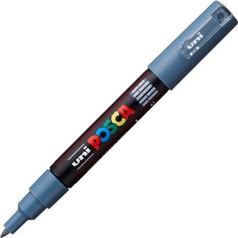 UNIBALL MARCADOR POSCA PC-1M NO PERMANENTE PUNTA FINA 0.7MM GRIS PIZARRA