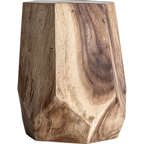Table d'appoint ethnique en bois suar marron - Bois suar aux tons marron chaud (1/3)