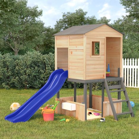 Aire de jeux d'extérieur,Maisonnette de jeu,Maison enfant bois massif de sapin BDXN20471 (1/5)