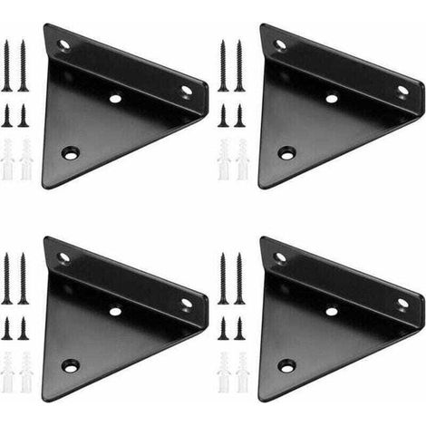 Soportes para estantes flotantes, soportes triangulares invisibles para estantes de pared, soportes metálicos para estantes de pared. (1/4)