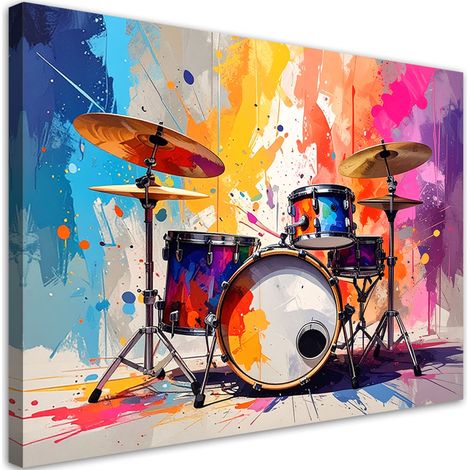 Leinwandbild Schlagzeuginstrumente bunt 120x80 (1/5)