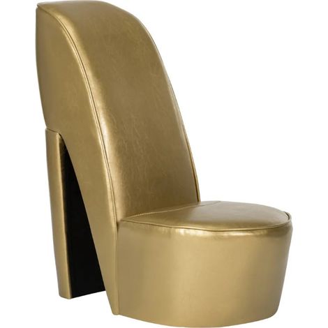Fauteuil simili cuir doré Fashionly (1/5)