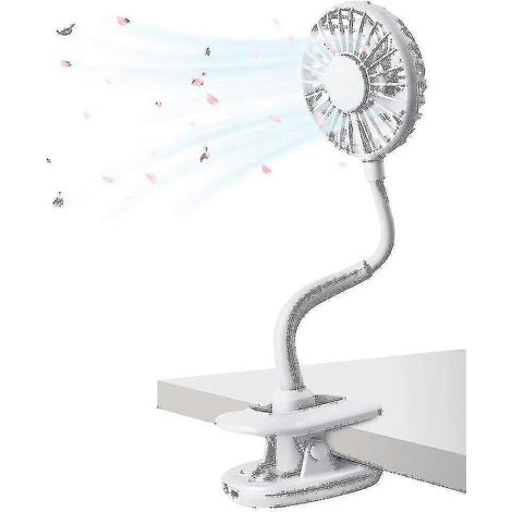 Clip On Fan Usb Fan, Mini Ventilateur Flexible Bureau Personnel Ventilateurs Électriques Tw-yvan (1/4)