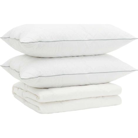 Gänsedaunen-Bettdecken-Set 90% FULDA 3 pcs 135 x 220 cm Sommer vidaXL (1/5)