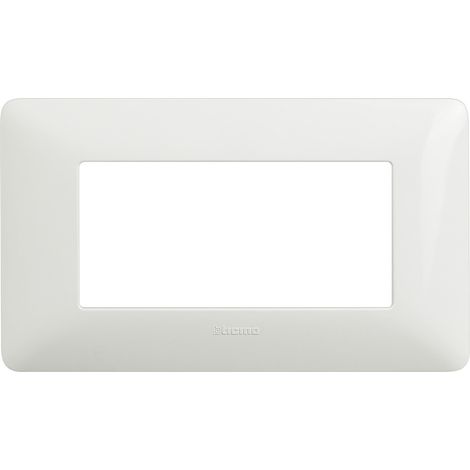 PLACA TAPADERA INTERRUPTOR BLANCA 'MATIX' BTICINO 4 MÓDULOS