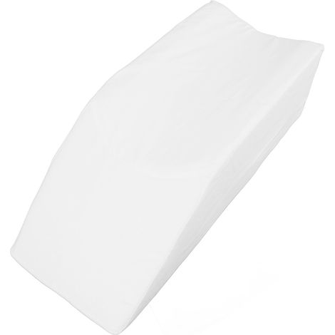 Coussin de positionnement corporel en forme de cale, 50 cm (19,7 pouces), doux, confortable, amovible, pour le positionnement des jambes, blanc (1/5)