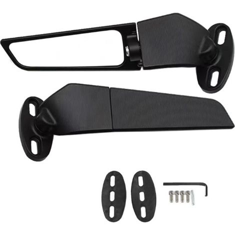 Aile de moto modifiée rétroviseur spoiler adapté pour Kawasaki Yamaha rétroviseur, polyvalent et pratique (1/5)