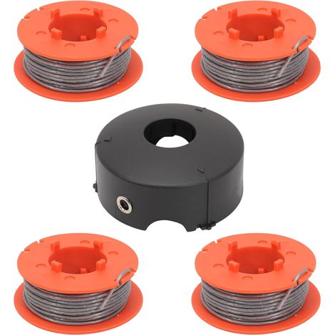 Ersatz-Fadenspule für Bosch Art 23 26 30 Combitrim Easytrim Rasentrimmer Spule F016800175 Länge 8m Ø 1,6mm mit Spulenabdeckung (4 Spulen + 1 Kappe) (1/5)