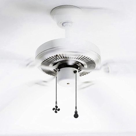 2 chaînes d'extension à fermeture éclair pour ventilateur de plafond, rallonge décorative de 30 cm (12 pouces) C (1/5)